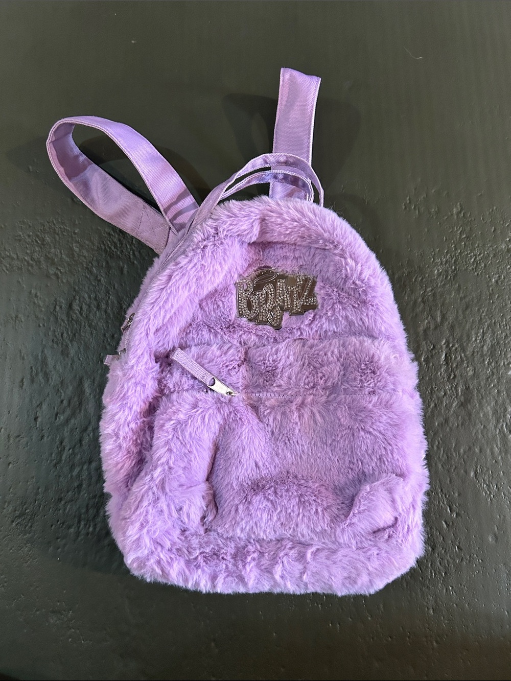 BRATZ Plush Lavender Faux Fur Backpack